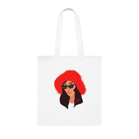 ALIMISH Red Hat Cotton Tote